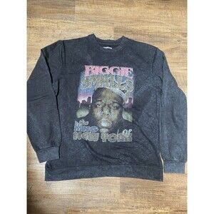 Vintage Biggie Smalls The Notorious B.I.G Rap Crew Neck Sweater L Streetwear Y2K